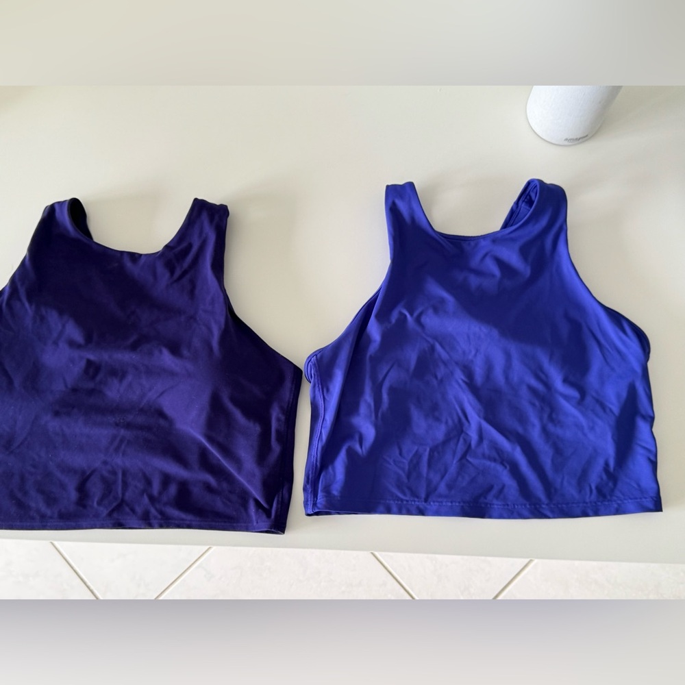 EUC Athleta Conscious Crop bra top A-C size Medium.  Set of 2 shown
